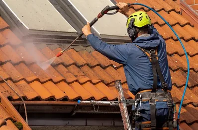 Démoussage et hydrofuge de toiture à Servoz